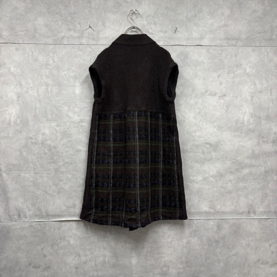 FUGA FUGA 前開き ウール デザインワンピース 日本製 N1724