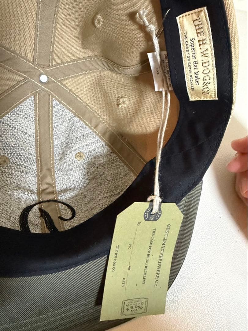 Ｋ*様 THE H.W. DOG&CO. 刺繍ロゴ キャップ ベージュ×ブラック