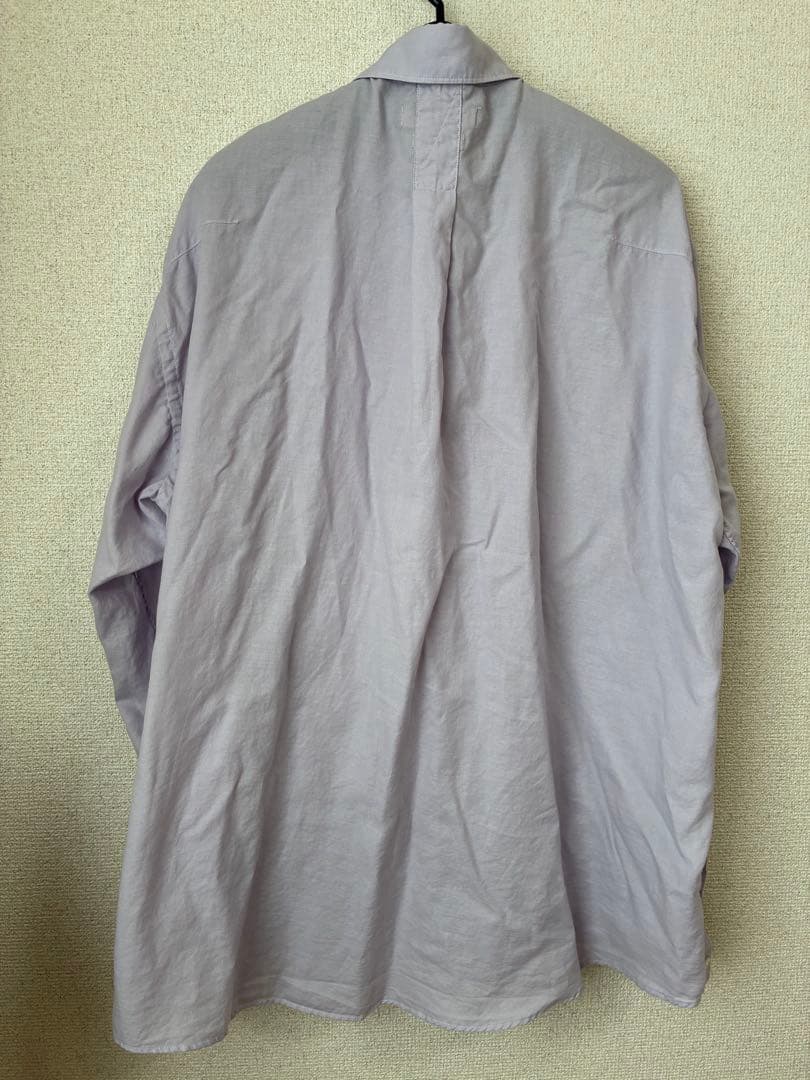 トップス YOKE GARMENT DYEDCOTTON SILK TWILL SHIRT