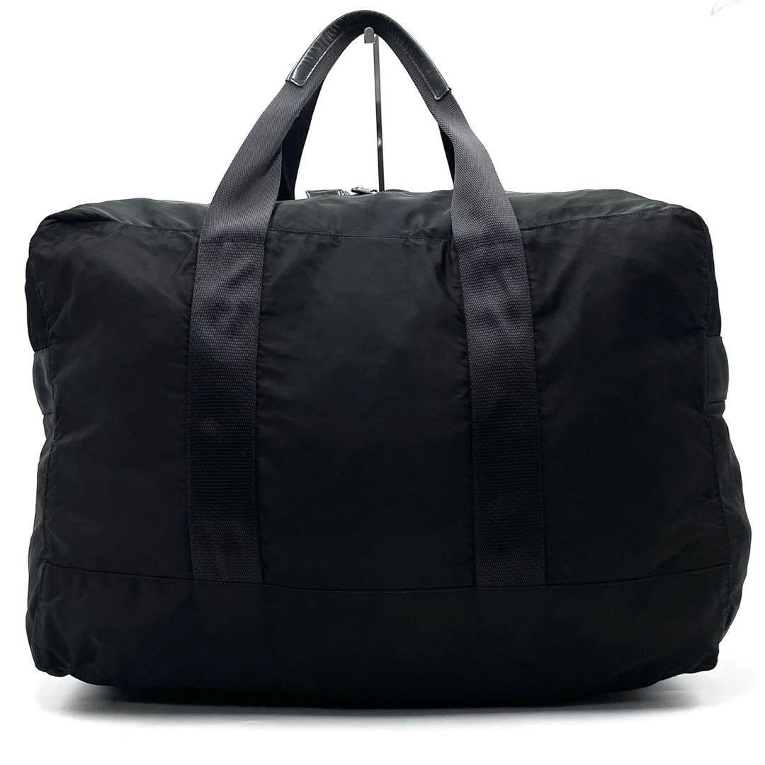 専用 プラダ 三角ロゴ アイコン ボストンバッグ A4収納可能 プレート 白タグ