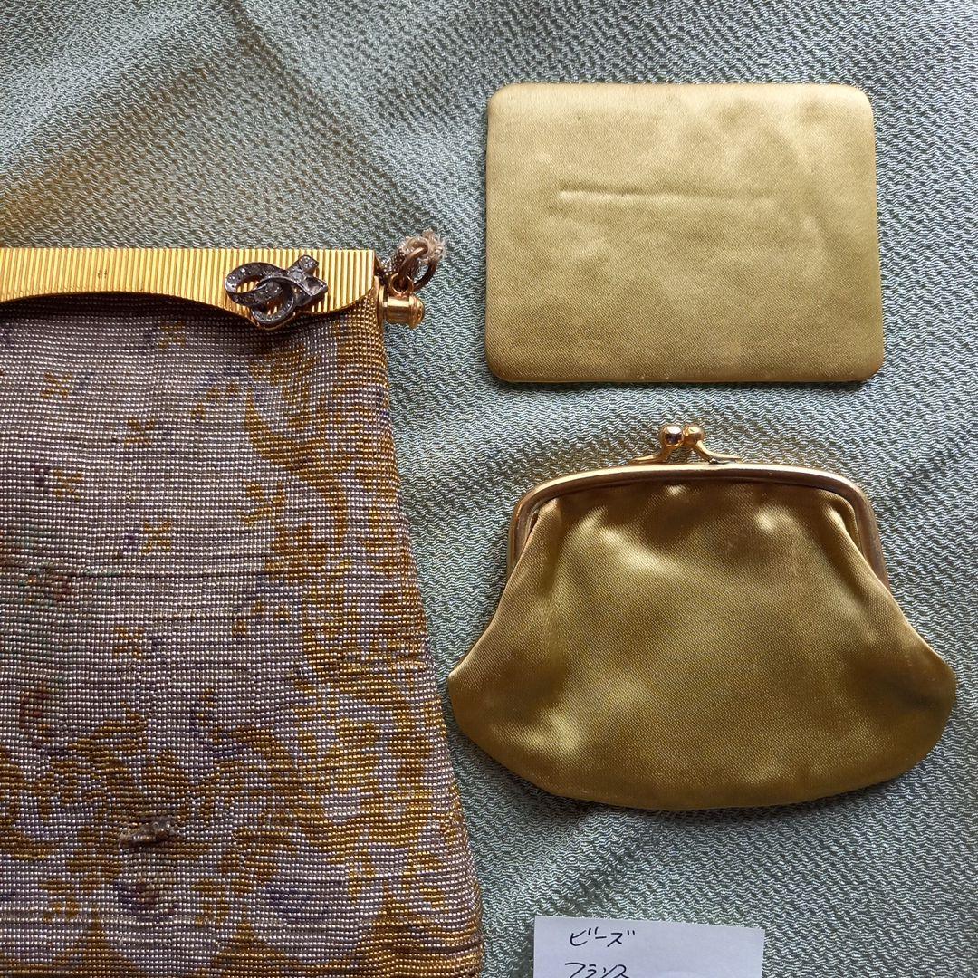 フランス　アンティークビーズ バッグ