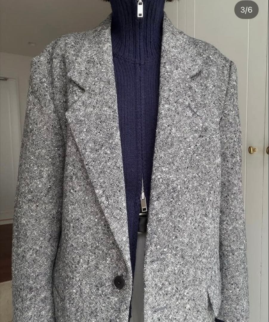 トップス CLANE POCKET ZIP KNIT TOPS