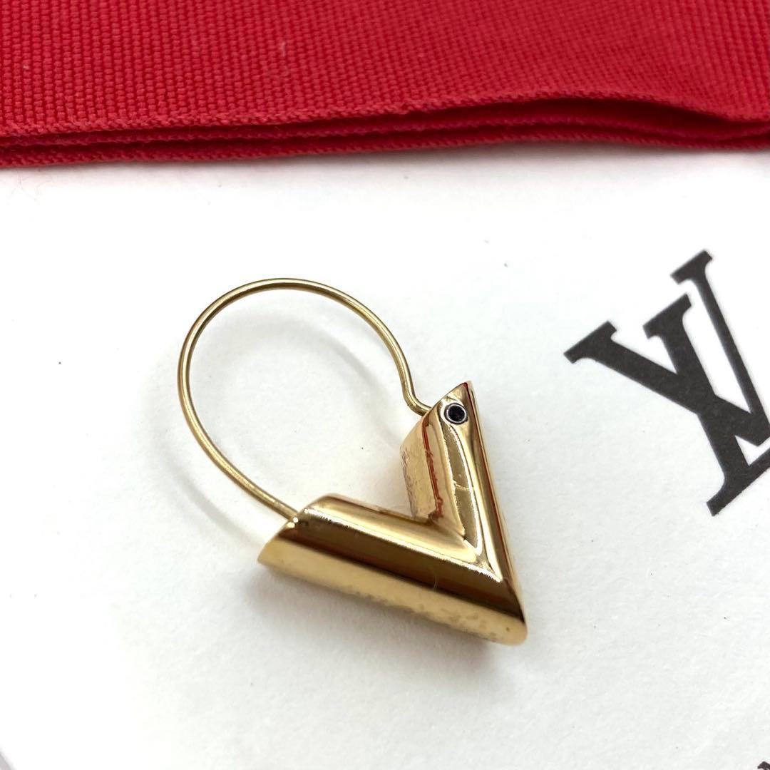 【鑑定済・美品】ルイヴィトン フープピアス エセンシャルV M61088 片耳