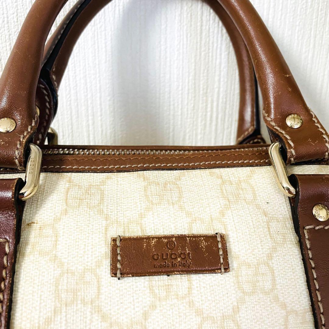 専用꧁美 品꧂ GUCCI グッチ ミニボストン GGスプリーム ハンドバッグ
