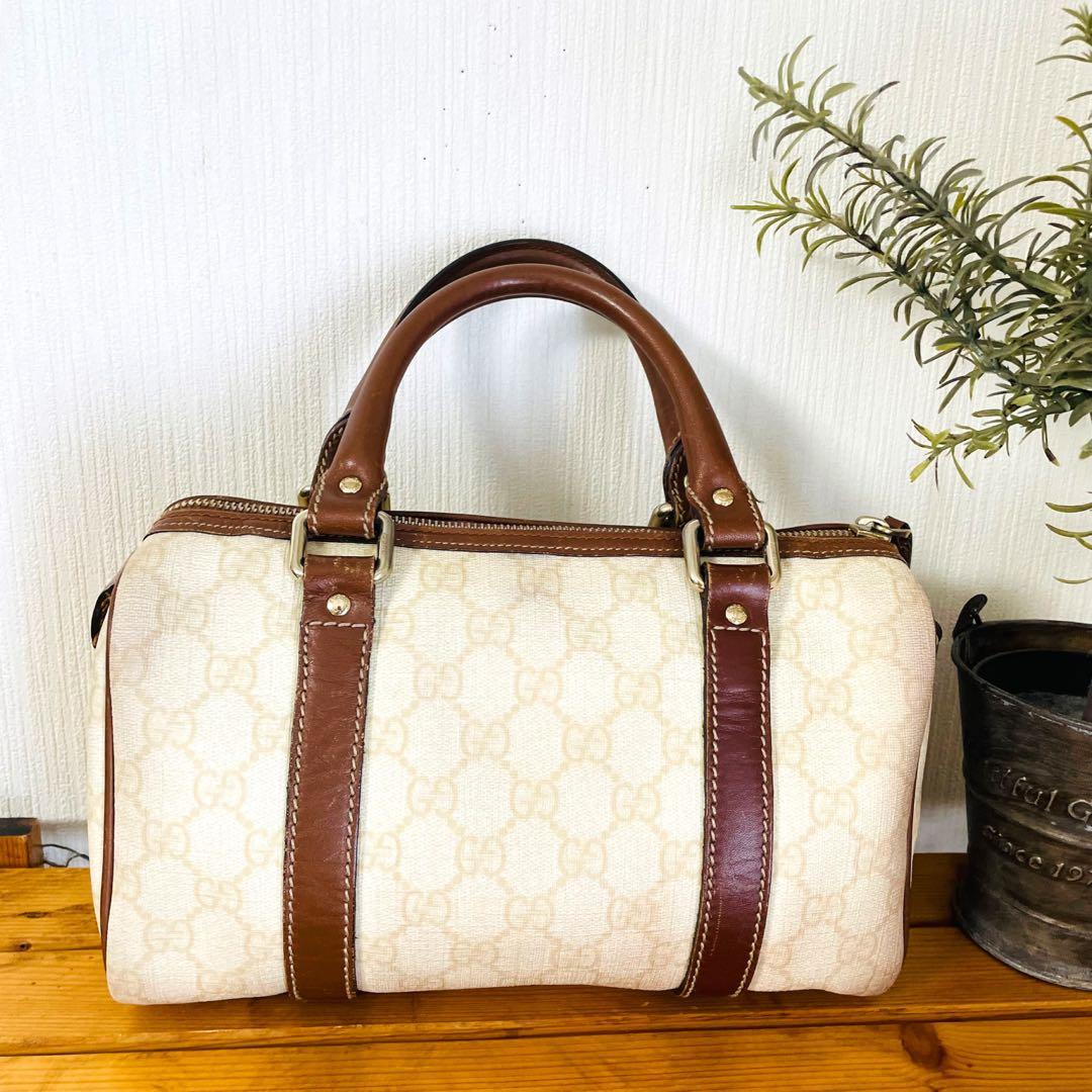 専用꧁美 品꧂ GUCCI グッチ ミニボストン GGスプリーム ハンドバッグ