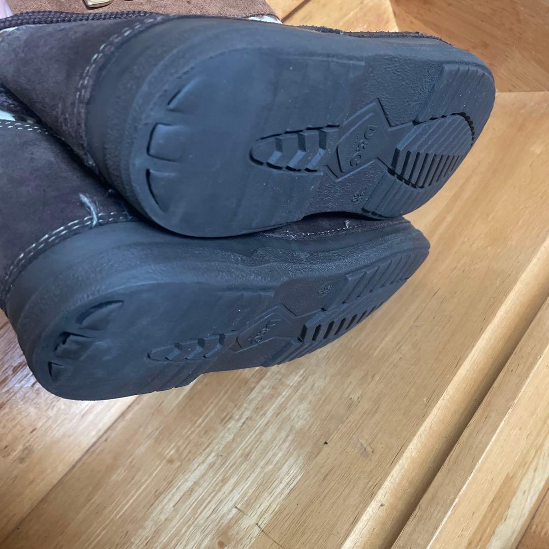 D&G ムートン ブーツ ブラウン ポルカドット ドルガバ ショート 24.5