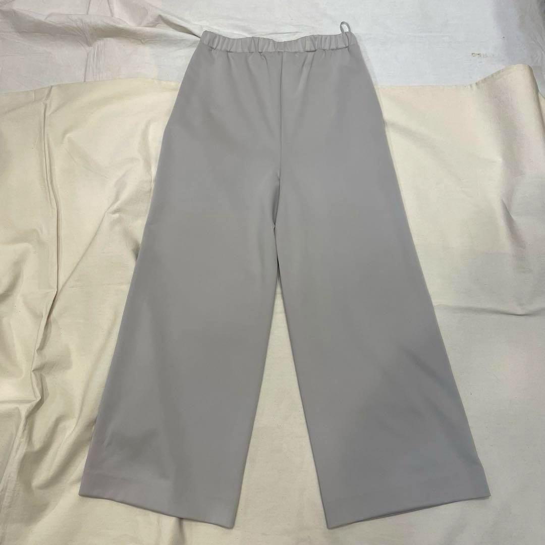 新品 スーツセレクト セットアップ ワイドパンツ ノーカラースーツ グレージュM