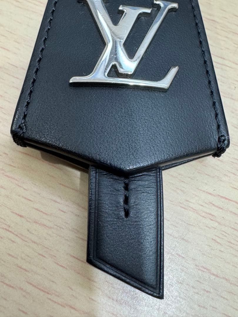 Rapi Louis Vuitton ブラック レザー キーホルダー