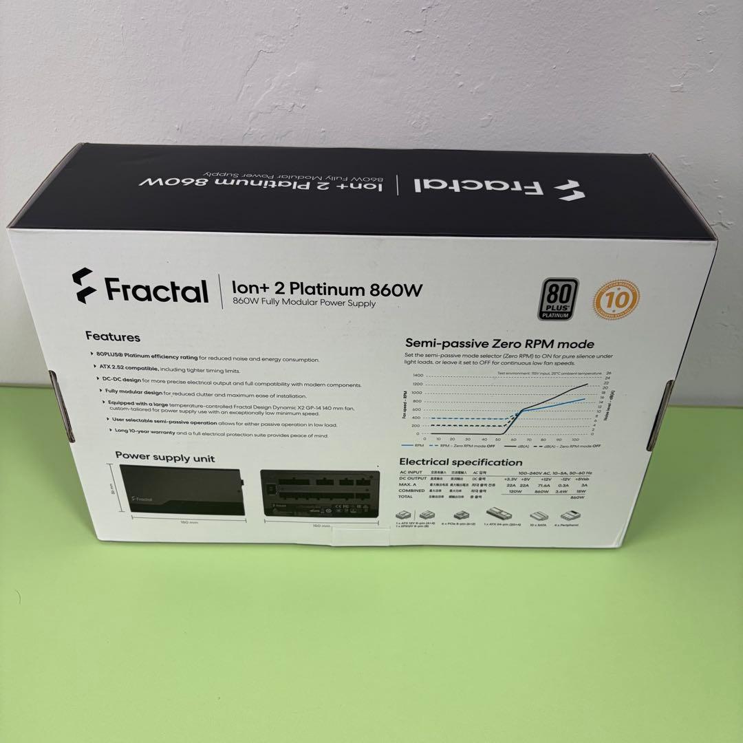 電源ユニット Fractal Design Ion+ 2 Platinum 860W