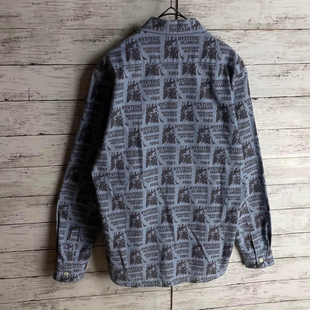 2902【人気モデル】ヒステリックグラマー☆豪華ヒスガール ロゴ満載 長袖シャツ