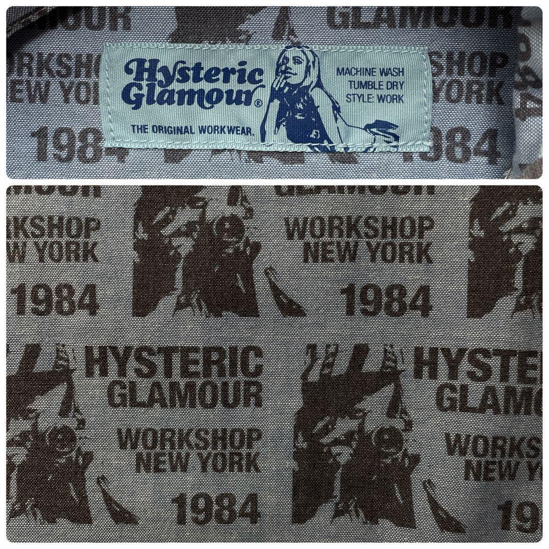 2902【人気モデル】ヒステリックグラマー☆豪華ヒスガール ロゴ満載 長袖シャツ