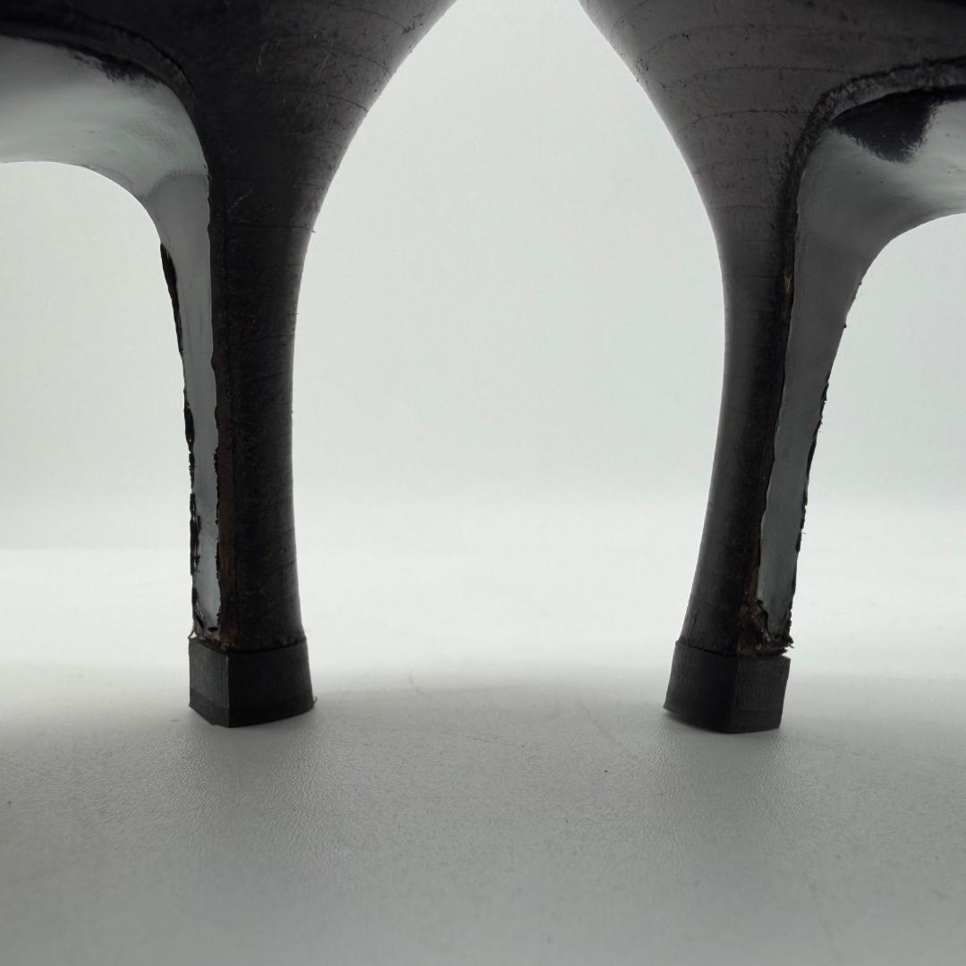 17280✨CHANEL ココマーク スエード ロゴ ハイヒール パンプス 36