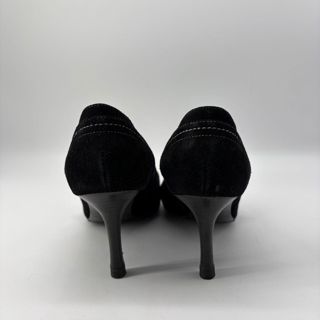 17280✨CHANEL ココマーク スエード ロゴ ハイヒール パンプス 36