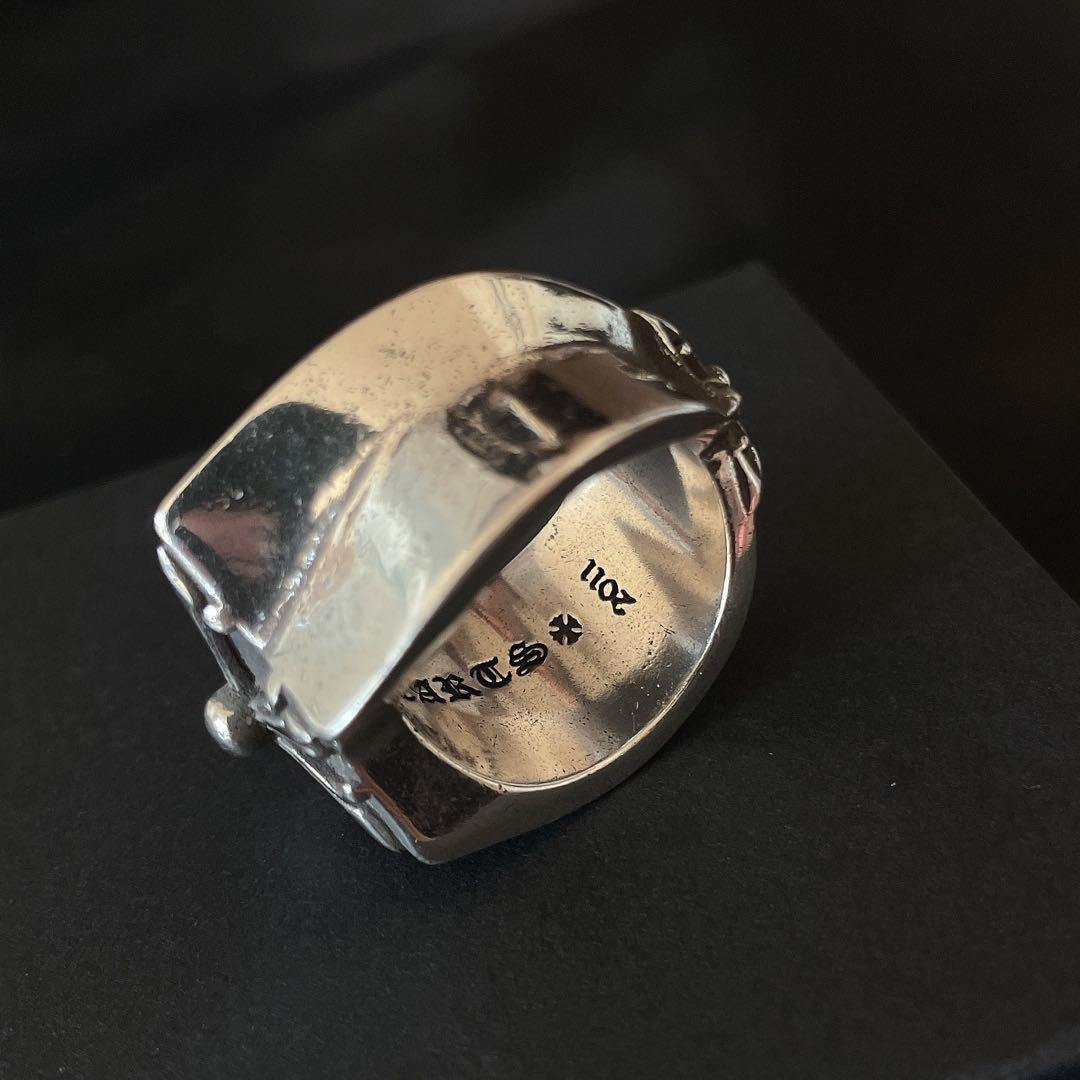 ノーブランド　クロス　五芒星　指輪　リング　silver９２５　２４.５号