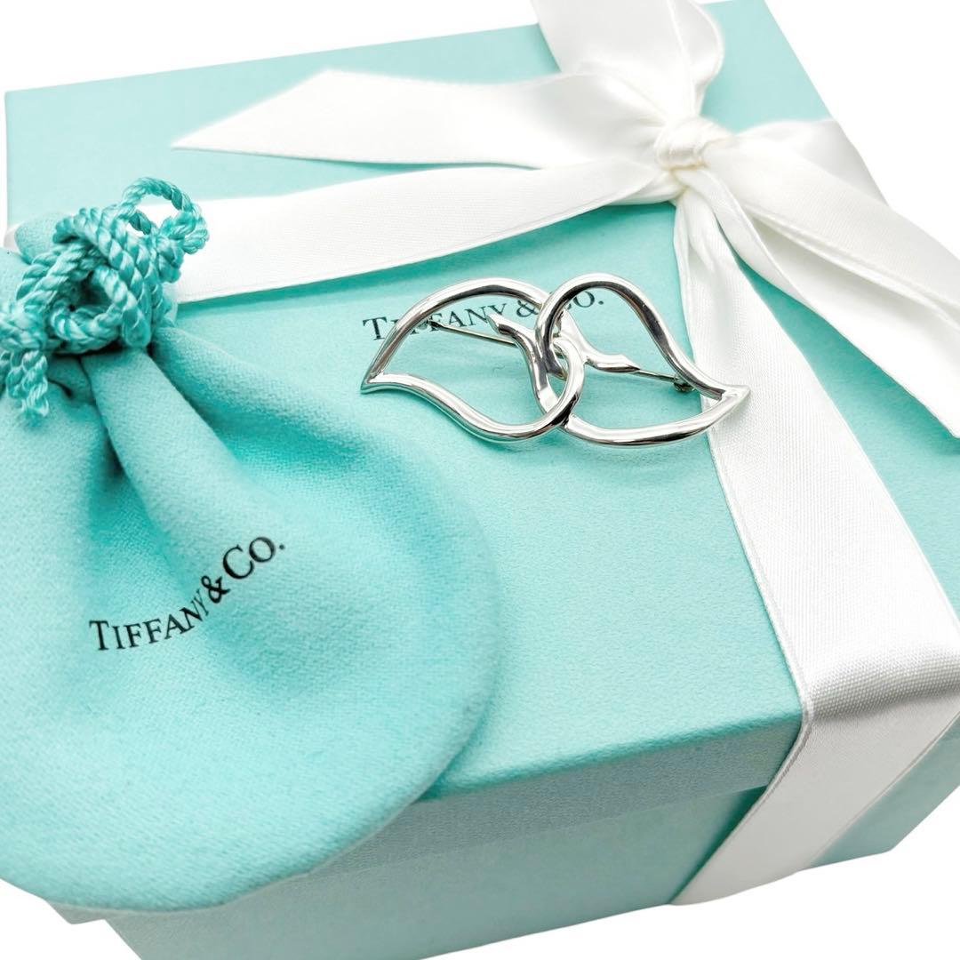 美品◎ ティファニー ダブルリーフブローチ シルバー925