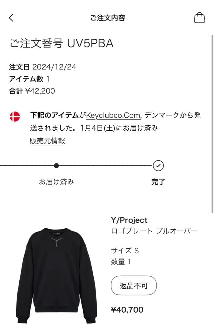 Y/PROJECT Vネック スウェット