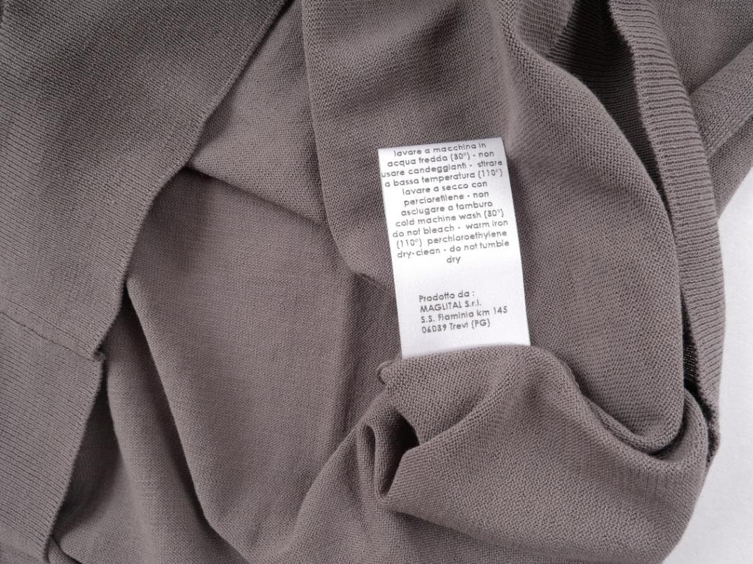 Cruciani クルチアーニ◆48◆トープ◆コットン ハイゲージ ニット