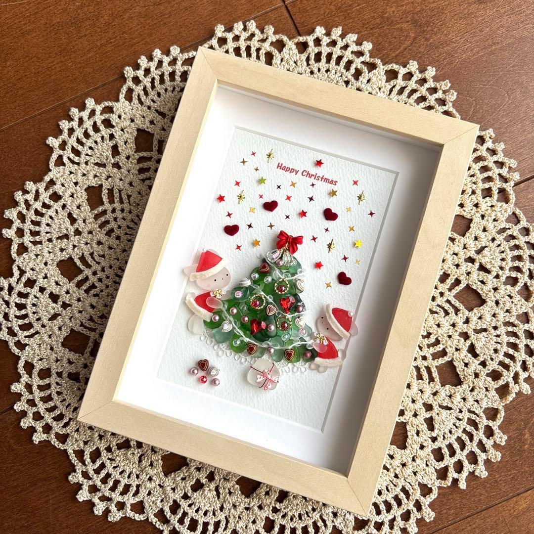 シーグラスアート❁可愛いクリスマス❁