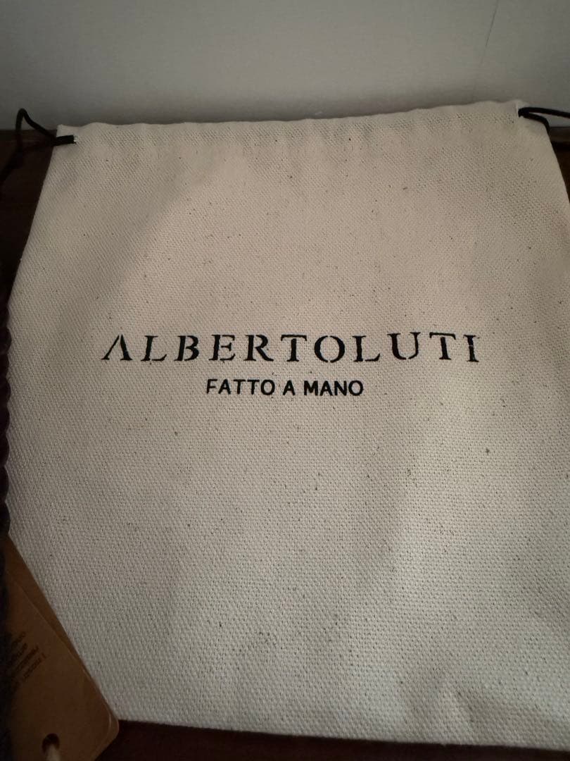 OLUTI(アルベルトルティ)レザーベルト/ブラウン編み込みベルト