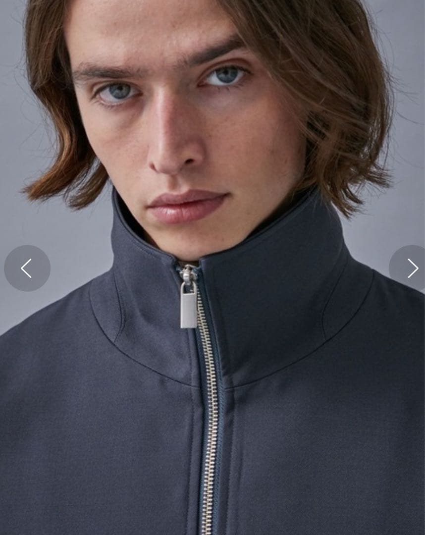 パブリックトウキョウ　含浸ウールギャバダブルジップブルゾン　グレー