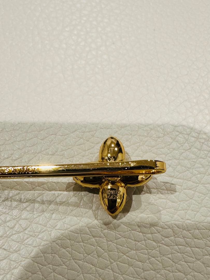 VUITTON ヴィトン クリスタル ヘアピンセット バレッタ・ルイザ ゴールド