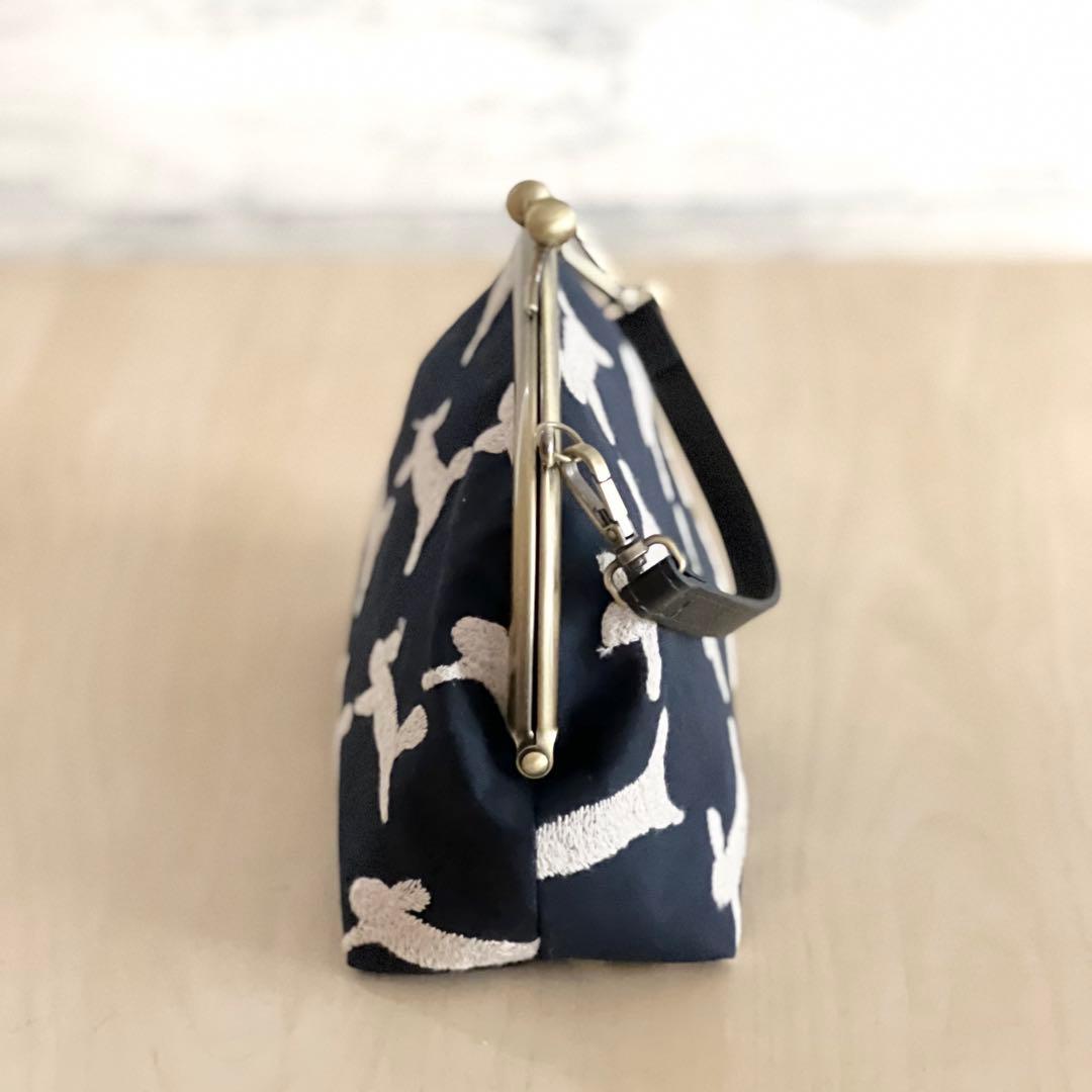 オーダー　runrunrun がま口ショルダーバッグ