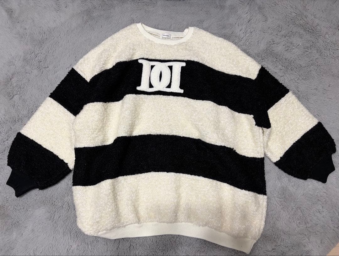 Darich アップリケブークレトップス ボーダー ニット