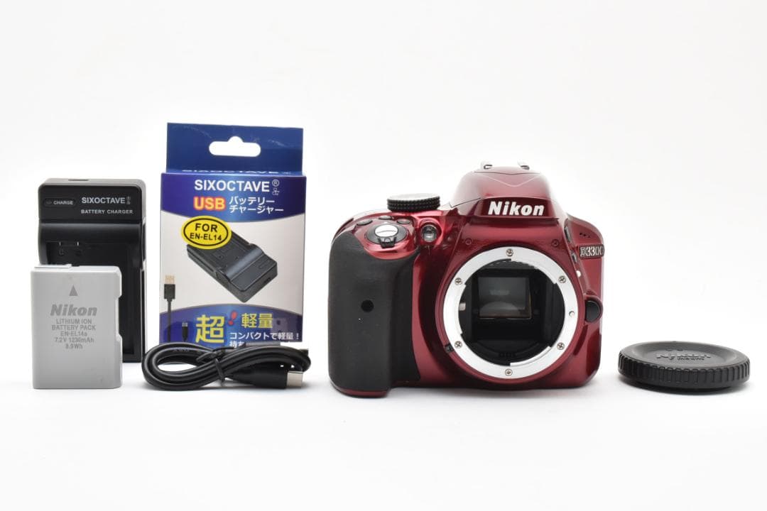超美品 NIKON ニコン D3300 レッド H018