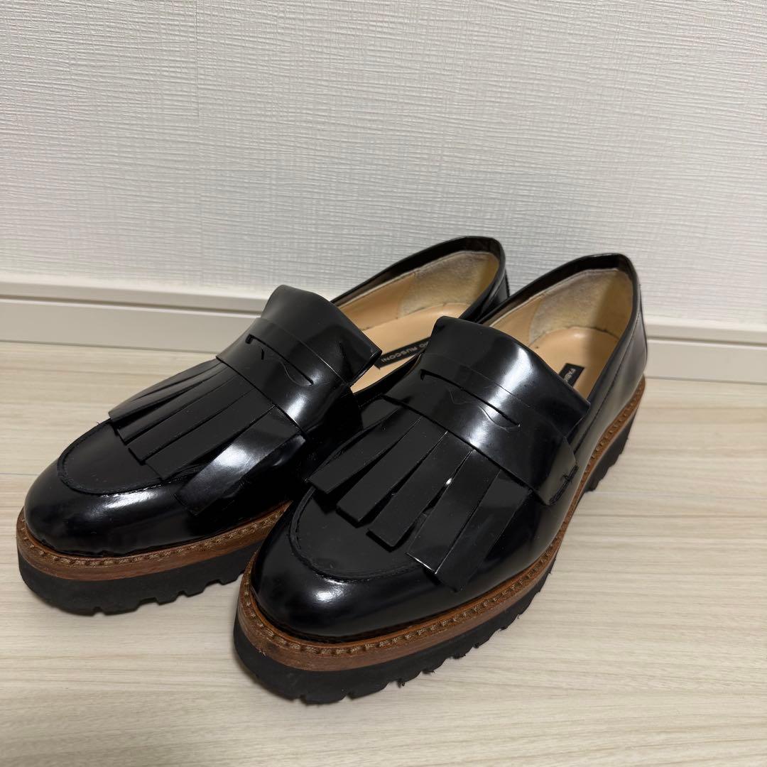 【大幅値下げ！】FABIO RUSCONI タンクソールキルト付きローファー