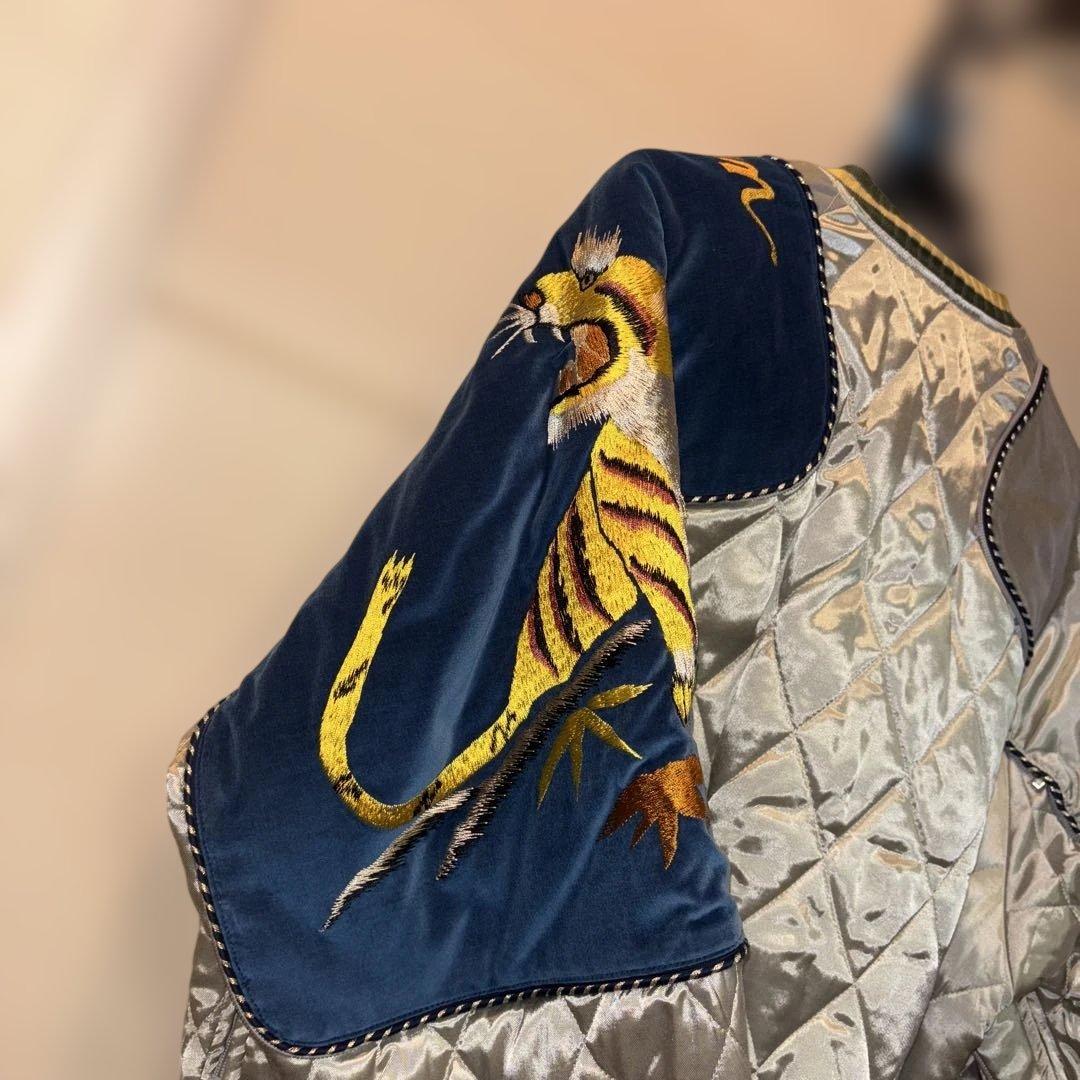 キャピタル　kapital サテンスカジャン虎刺繍