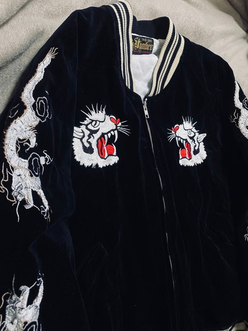 HUMBER 日本 スカジャン vintage 限定虎 unisex 別珍 珍品