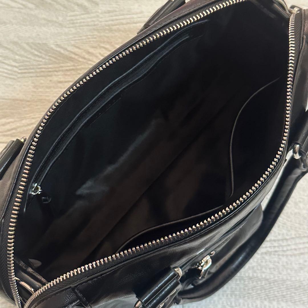 ジーナシス アンティークフェイクレザーボストン ブラック