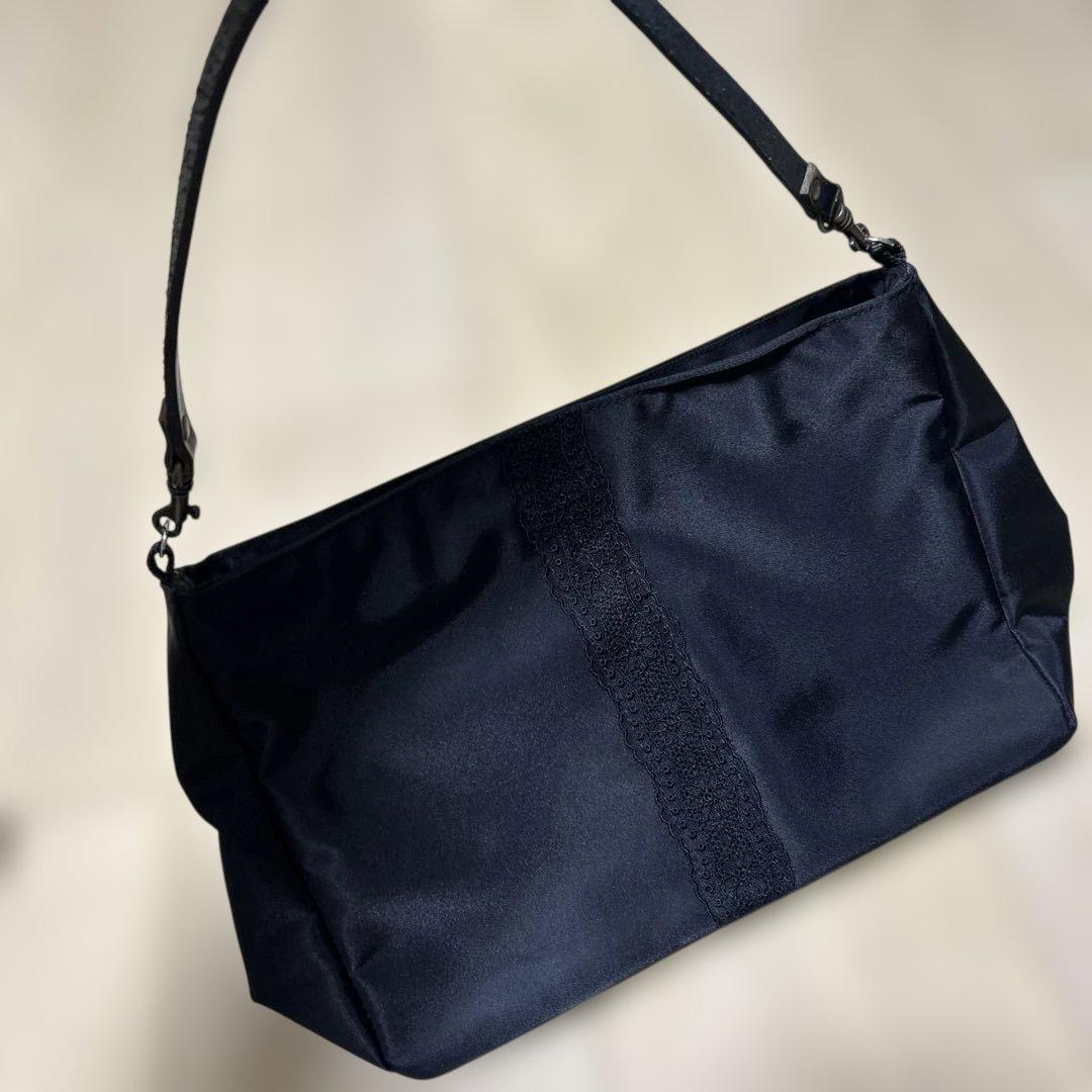 ブラック マザーズバッグ レース装飾付き➕習い事バッグ3点