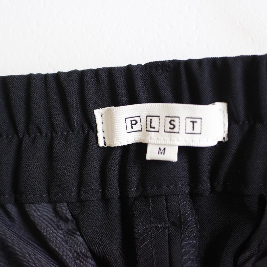 【極美品】PLST ノーカラーセットアップスーツ M ネイビー パンツ