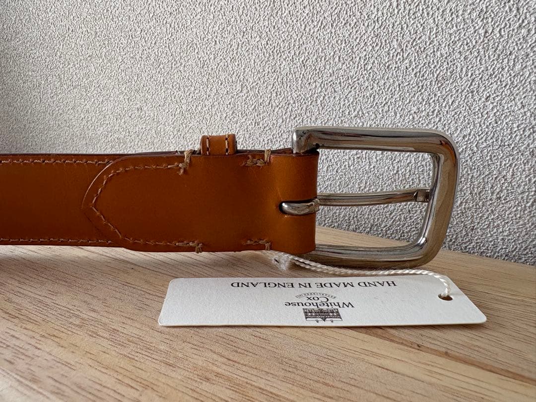 Whitehouse Cox レザーベルト ブラウン