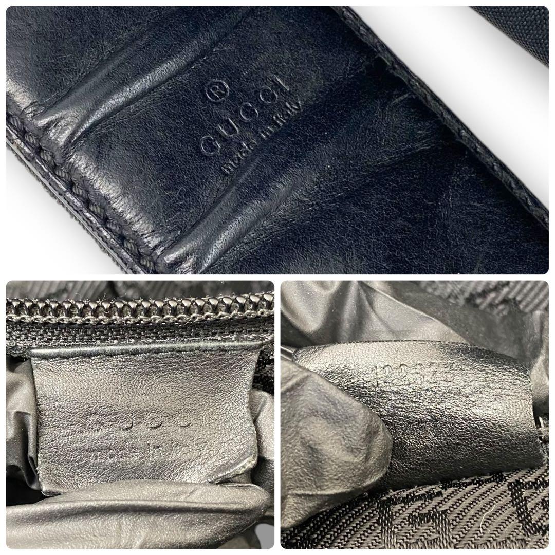 美品 GUCCI グッチ ナイロン メッセンジャーバッグ ショルダーバッグ 黒