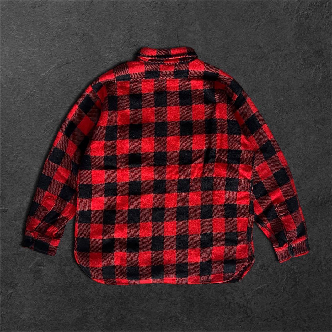 美品★60s/SEARS PILGRIM/マチ付き/ヘビーネルシャツ/ビンテージ