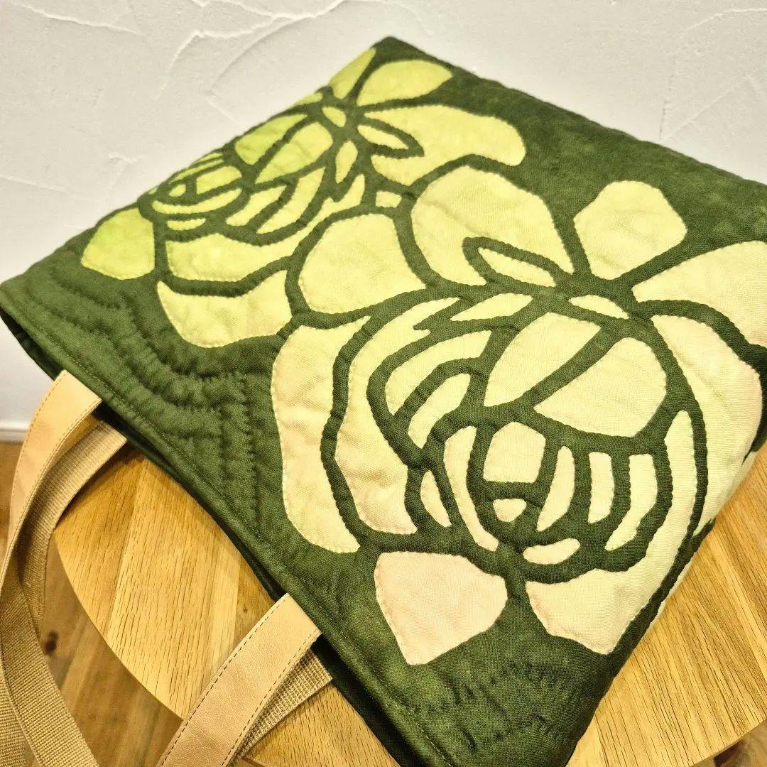 NO.218 ハワイアンキルト トートバッグ ハンドメイド ロケラニ(薔薇)♪