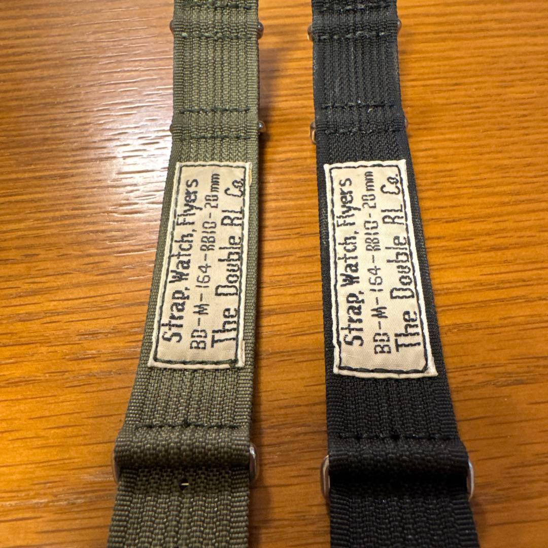 ダブルアールエル　RRL NATOベルト　2本セット　黒　カーキ　ナイロン
