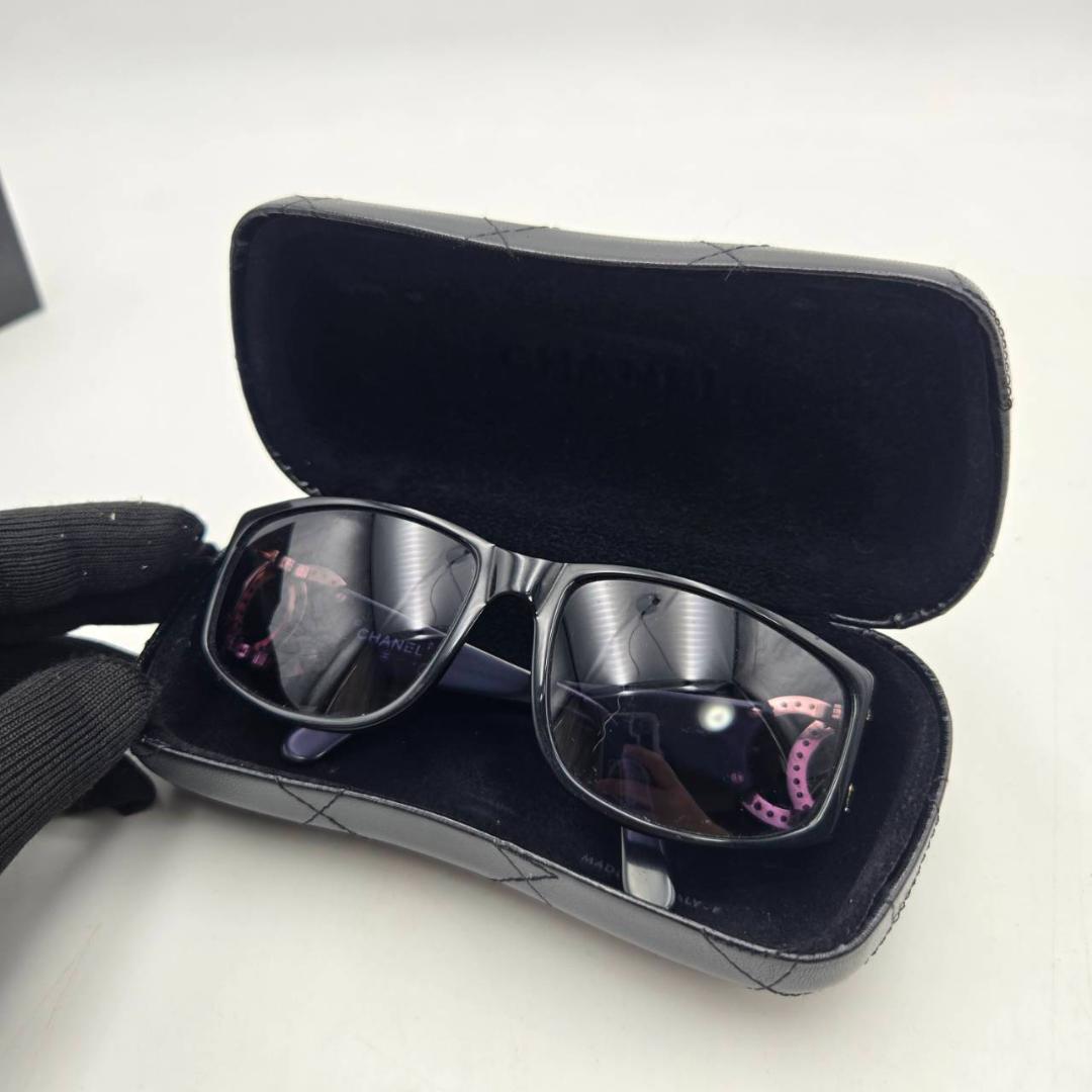 CHANEL シャネル サングラス ココマーク ラインストーン付 ケース・箱付き