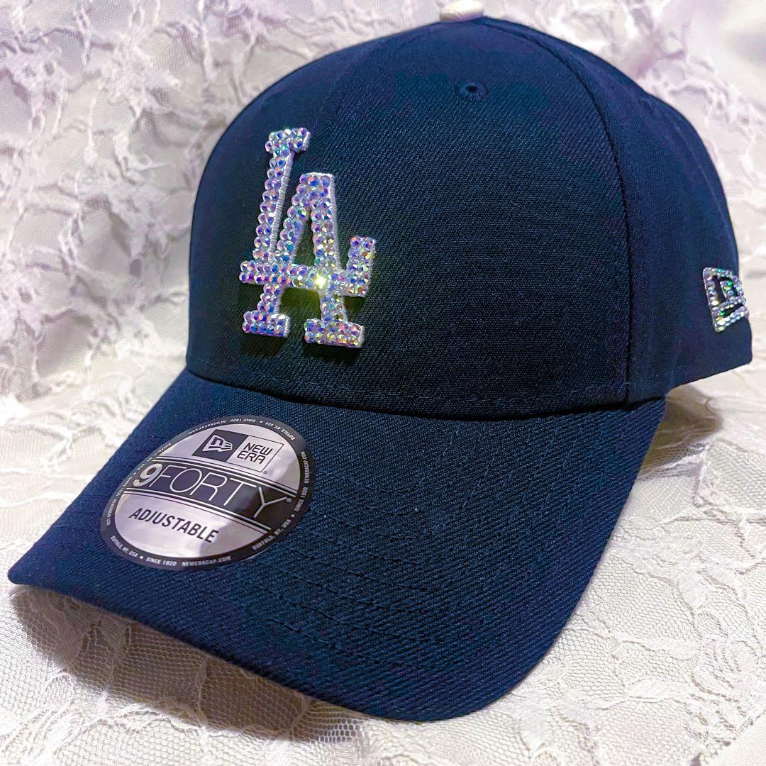 ニューエラ キャップ ラインストーン キラキラ9FORTY オーロラ ネイビー