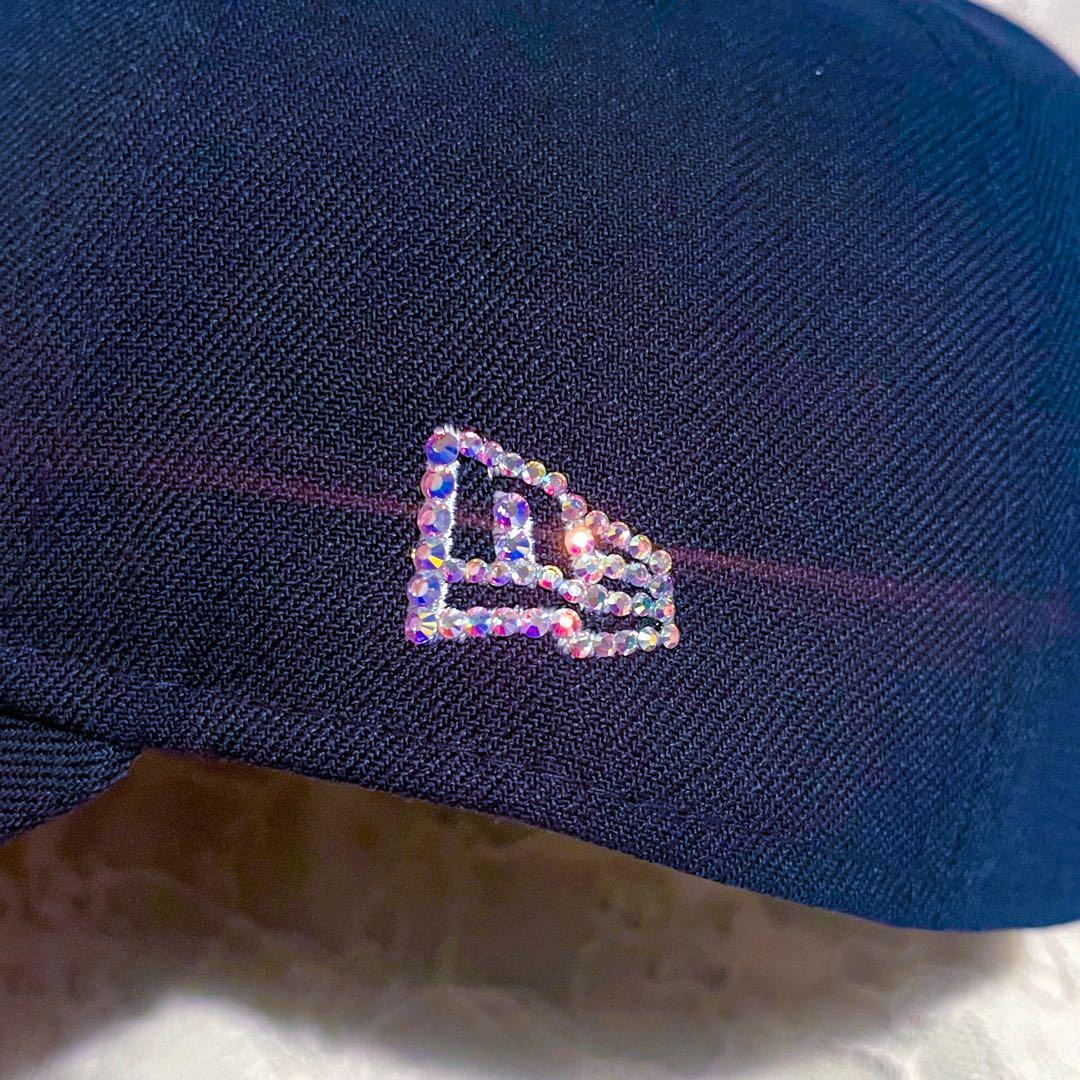 ニューエラ キャップ ラインストーン キラキラ9FORTY オーロラ ネイビー