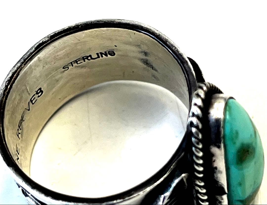 Wayne Reeves ナバホ族 ターコイズ リング Sterling