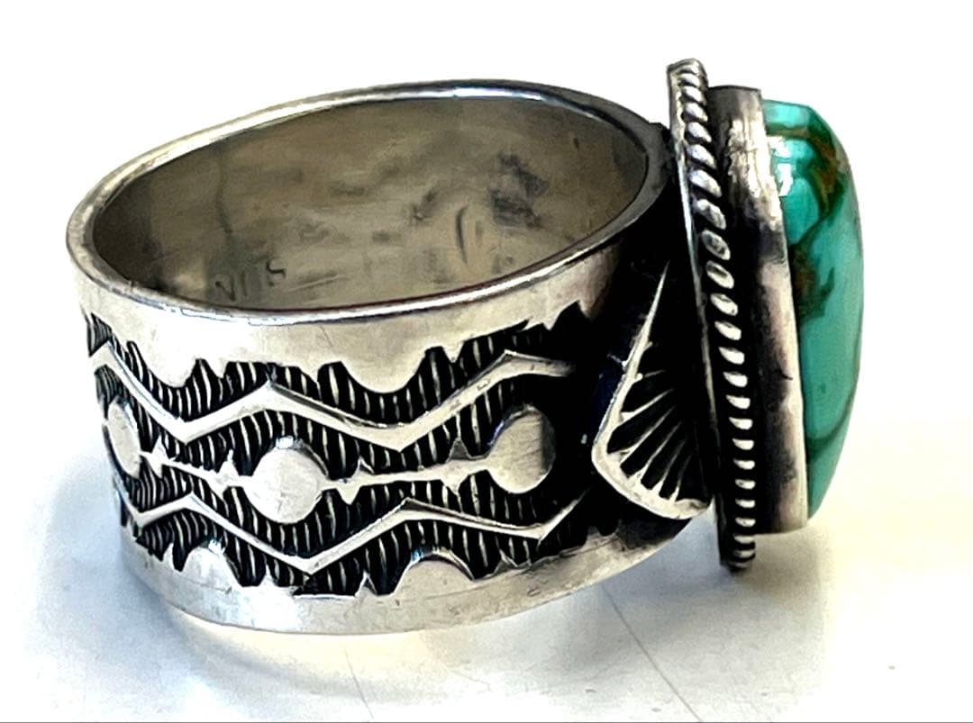 Wayne Reeves ナバホ族 ターコイズ リング Sterling