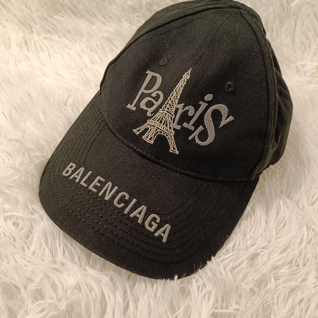 しょー様　極美品✨　BALENCIAGA Paris キャップ 黒　ブラック　バ