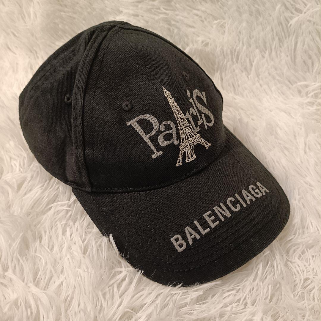 しょー様　極美品✨　BALENCIAGA Paris キャップ 黒　ブラック　バ