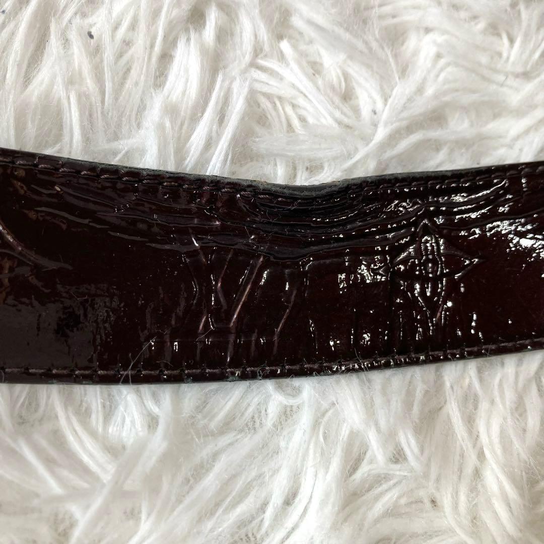LOUIS VUITTON ルイヴィトン モノグラムヴェルニ ベルト ボルドー