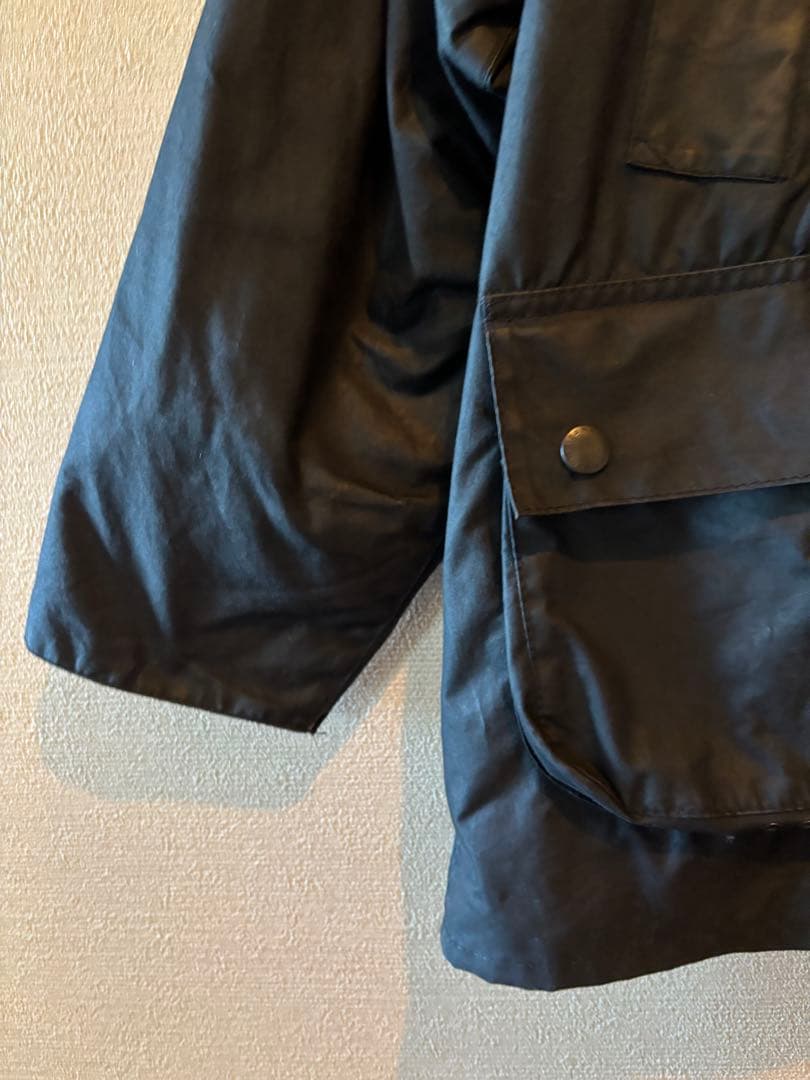 Barbour ブラック イギリス製 オイルドジャケット 42 XL