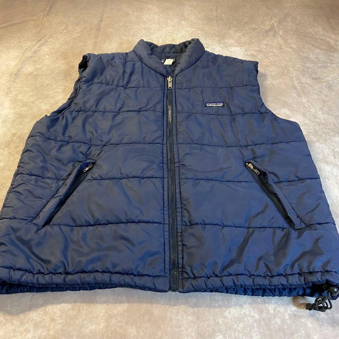 90s Patagonia ダウンベスト ネイビー Lサイズ 詳細不明