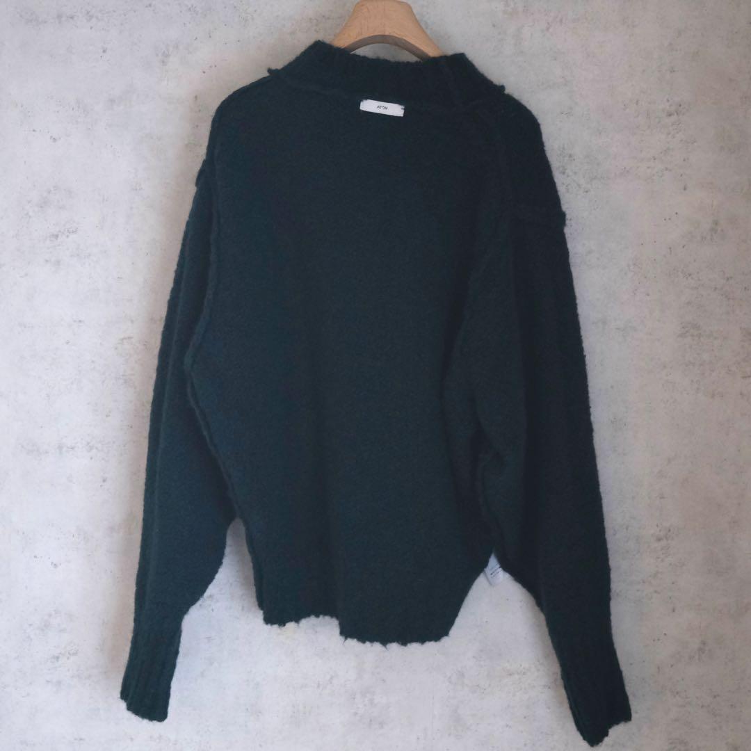 ATON アルパカモックネックニット　上代4.6万